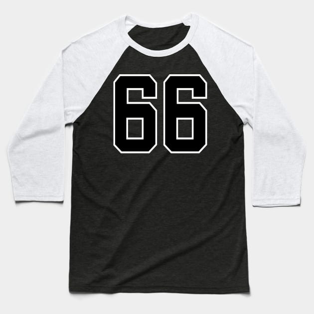 Number 66 Baseball T-Shirt by colorsplash